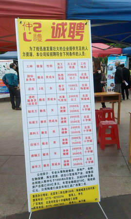 參加玉林市2015年“春風(fēng)行動(dòng)”企業(yè)用工大型招聘會(huì)