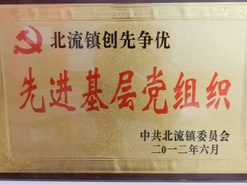 2012年北流鎮(zhèn)創(chuàng)先爭優(yōu)先進(jìn)基層黨組織