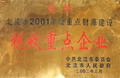 北流市2001年度稅收重點企業(yè)